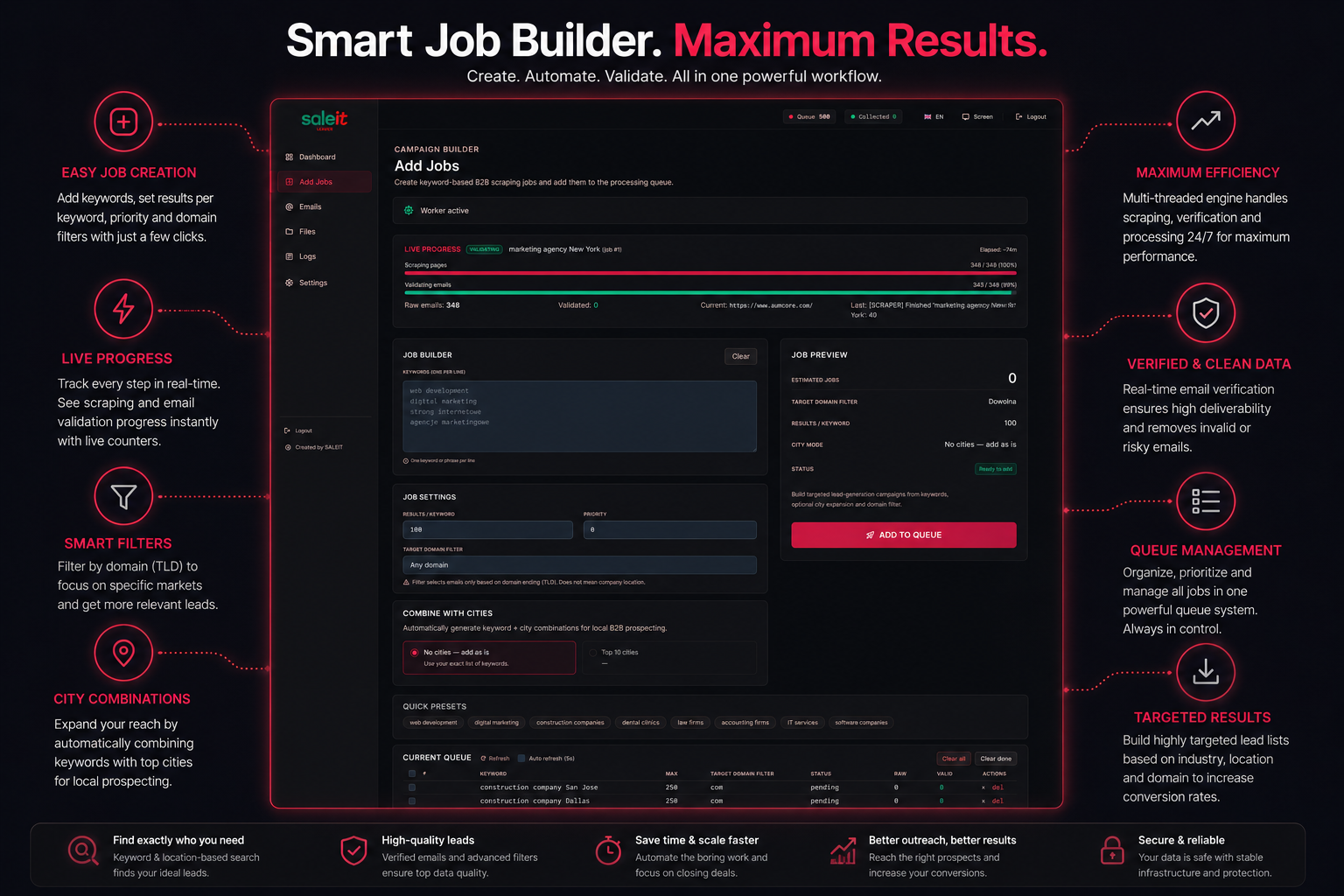 Saleit Leader search workflow