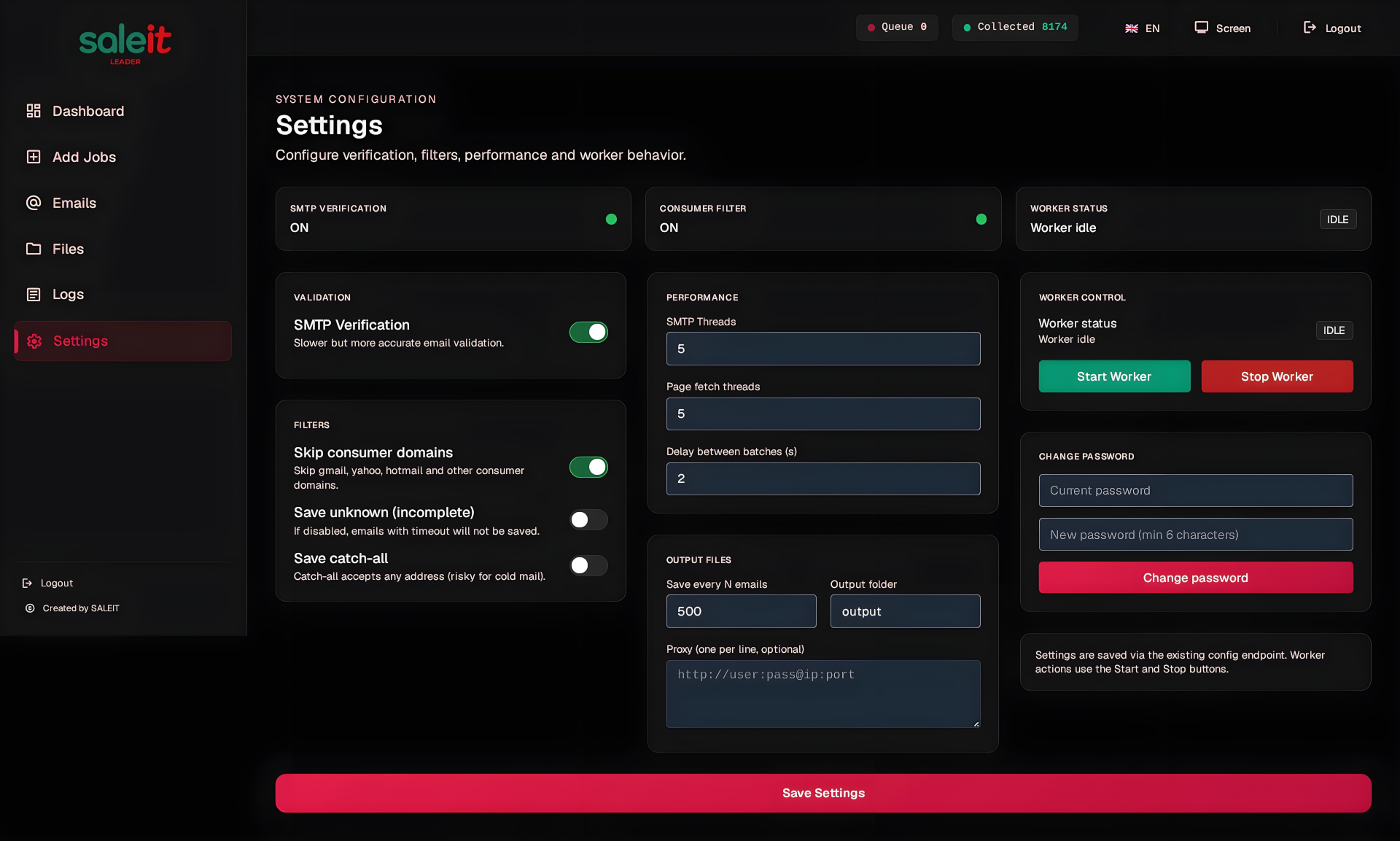 Saleit Leader feature screenshot